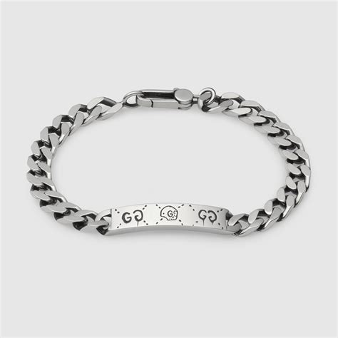 gucci silver chains|guccighost chain bracelet in silver.